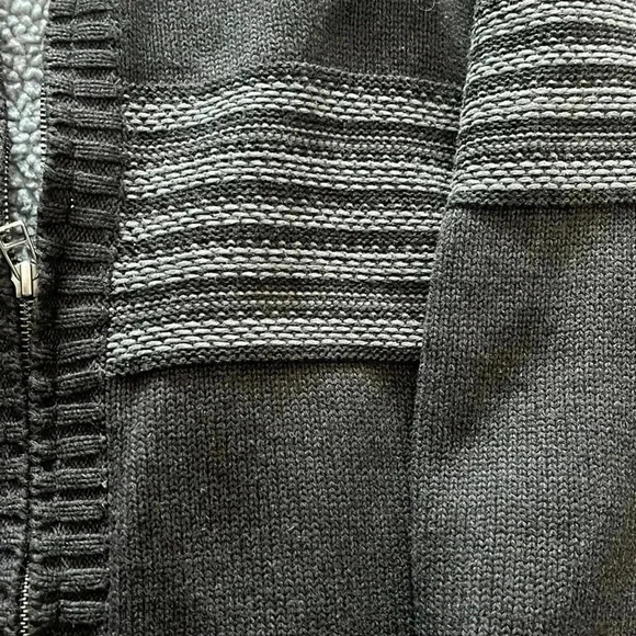[M]Emanuel Ungaro Fleece Lined Cotton Knit Zip Up Heavy Sweater  Jacket - Picture 3 of 11